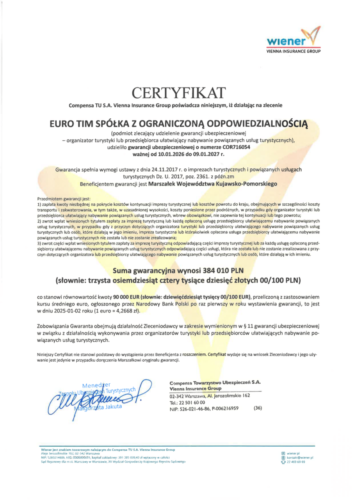 Certyfikat sp z o.o